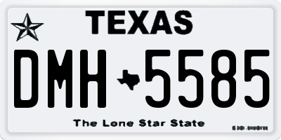 TX license plate DMH5585