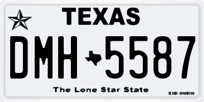 TX license plate DMH5587