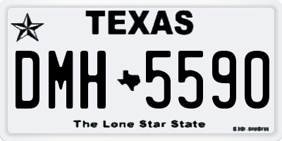 TX license plate DMH5590