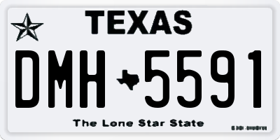 TX license plate DMH5591