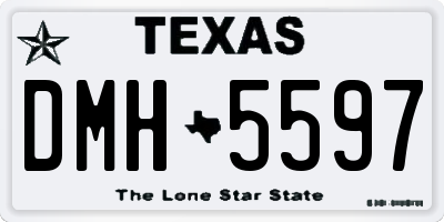 TX license plate DMH5597