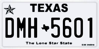 TX license plate DMH5601