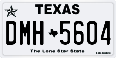 TX license plate DMH5604