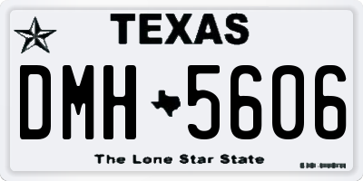 TX license plate DMH5606