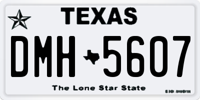 TX license plate DMH5607