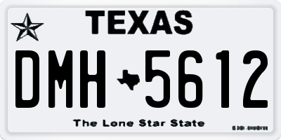 TX license plate DMH5612
