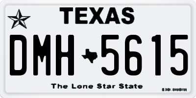 TX license plate DMH5615
