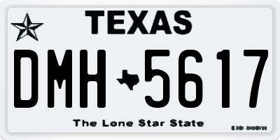 TX license plate DMH5617