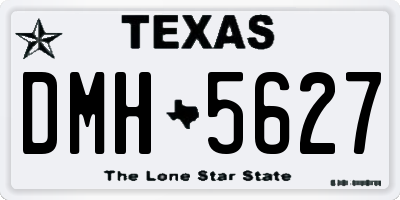 TX license plate DMH5627