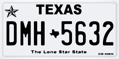TX license plate DMH5632