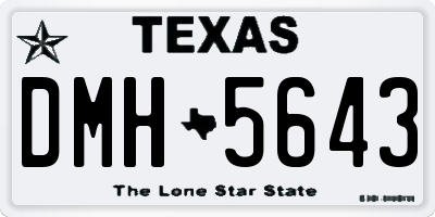 TX license plate DMH5643