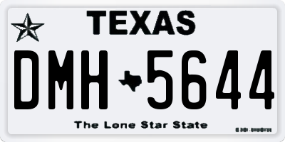 TX license plate DMH5644