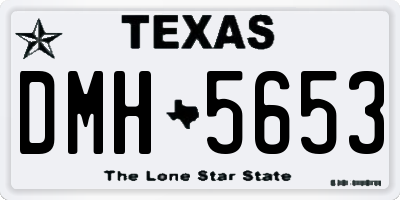 TX license plate DMH5653