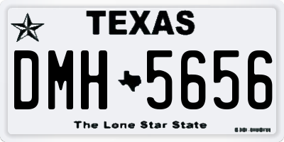 TX license plate DMH5656