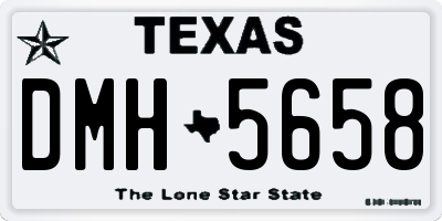TX license plate DMH5658