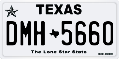 TX license plate DMH5660
