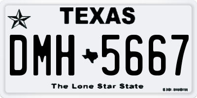TX license plate DMH5667