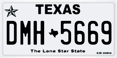 TX license plate DMH5669