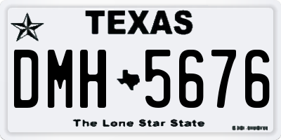 TX license plate DMH5676