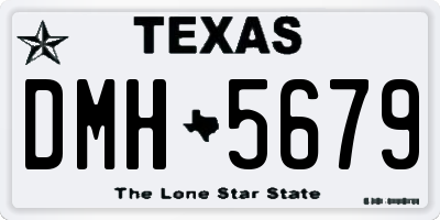 TX license plate DMH5679