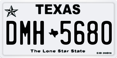 TX license plate DMH5680