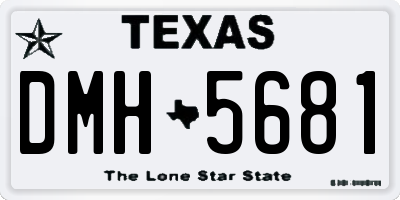 TX license plate DMH5681
