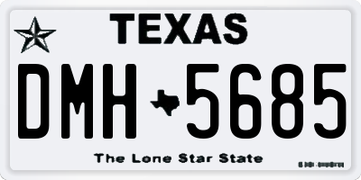 TX license plate DMH5685