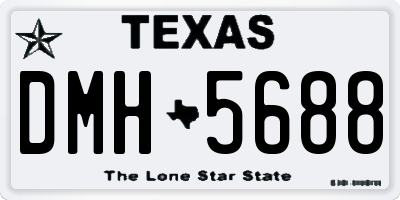 TX license plate DMH5688