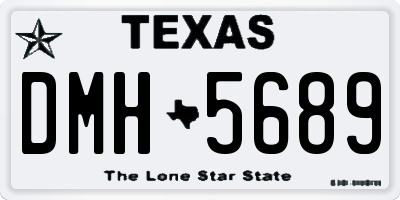 TX license plate DMH5689