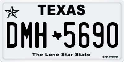 TX license plate DMH5690