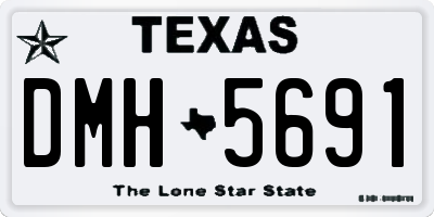 TX license plate DMH5691
