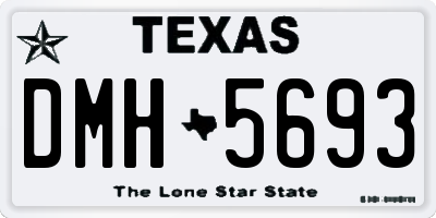 TX license plate DMH5693