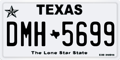 TX license plate DMH5699