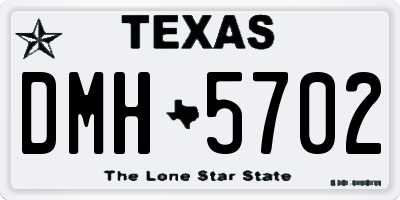 TX license plate DMH5702