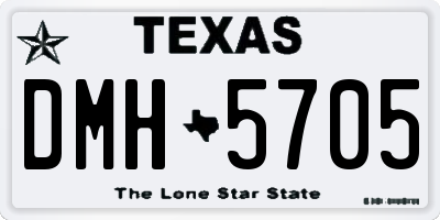 TX license plate DMH5705