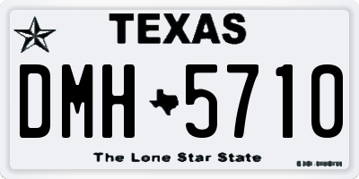 TX license plate DMH5710