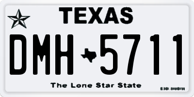 TX license plate DMH5711