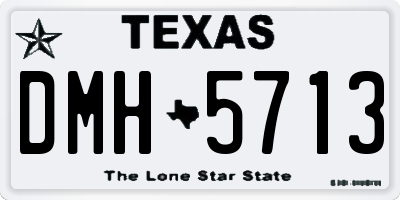 TX license plate DMH5713