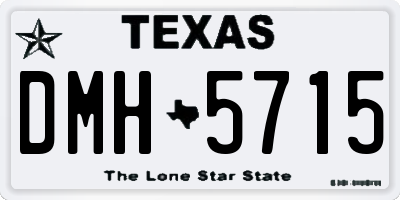 TX license plate DMH5715