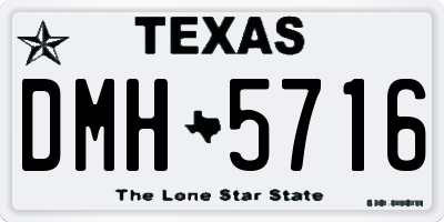 TX license plate DMH5716