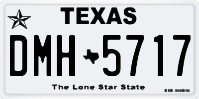 TX license plate DMH5717