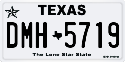 TX license plate DMH5719