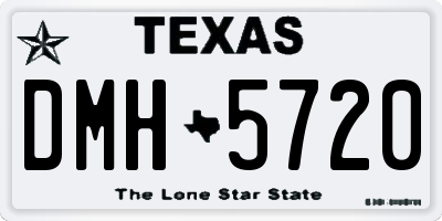 TX license plate DMH5720