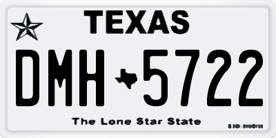 TX license plate DMH5722