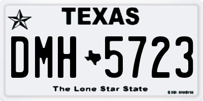 TX license plate DMH5723