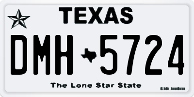 TX license plate DMH5724