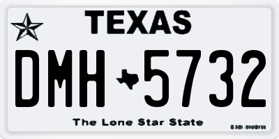 TX license plate DMH5732
