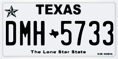TX license plate DMH5733