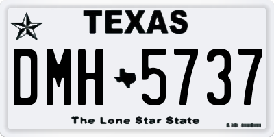 TX license plate DMH5737