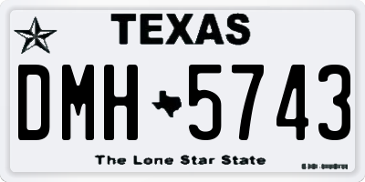 TX license plate DMH5743